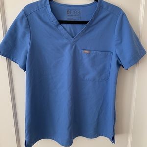 Figs Ceil Blue Scrub Top, Medium